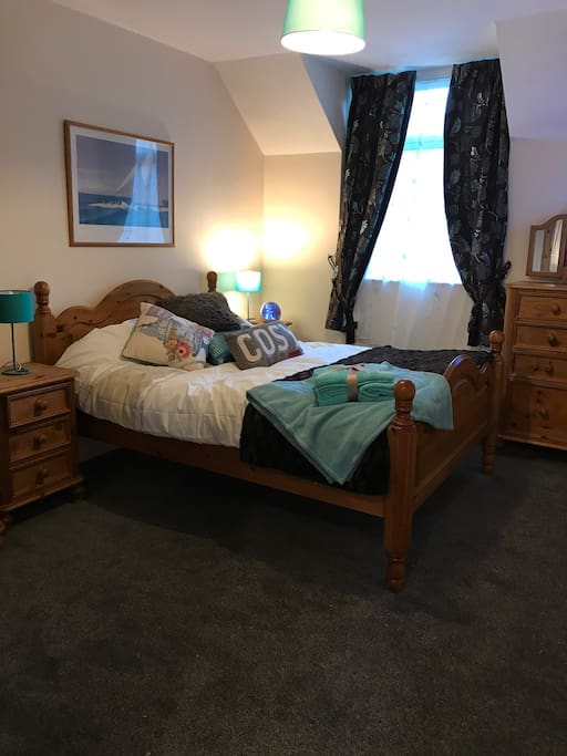 Bedroom 1. Room for additional single fold up bed if necessary.