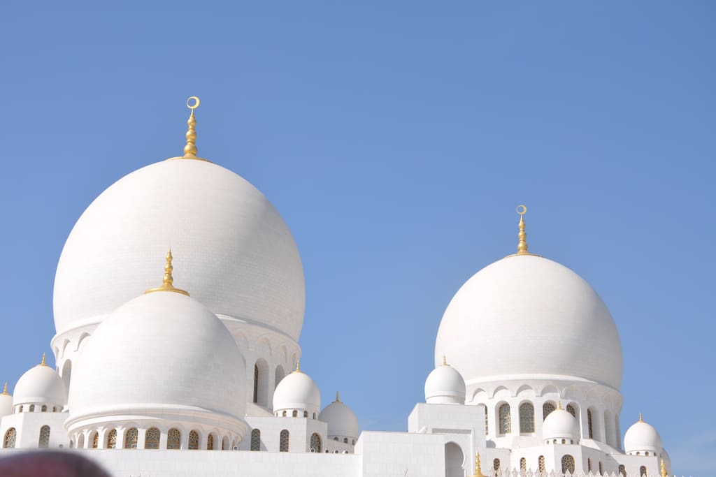 The Grand Mosque in Abu Dhabi, a little bit over an hour away.