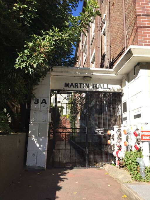 Entrance to main front gate of the building