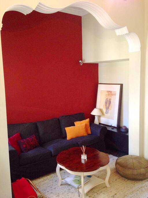 living room with beautiful window