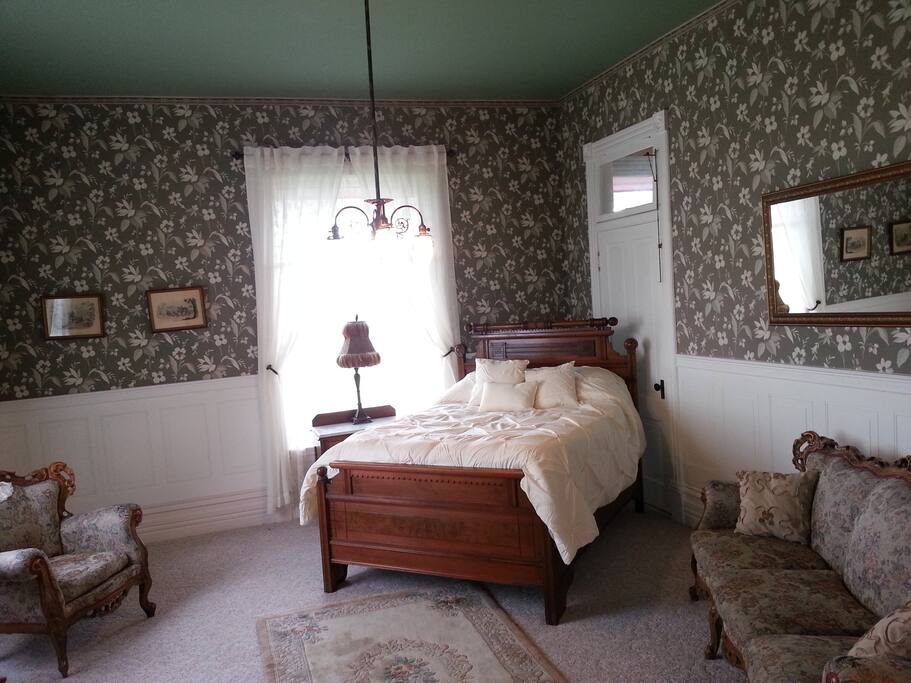 Full size antique Victorian bed with pillow top