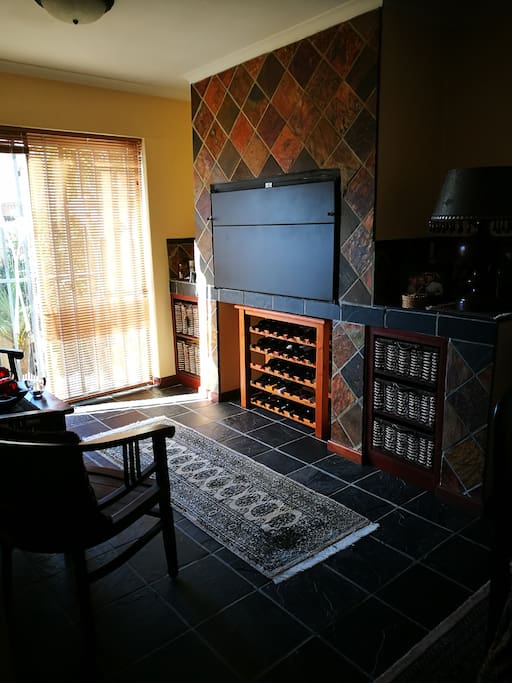 Thinking what we thinking...Oh yes, a cold beverage and a hot fire - indoors