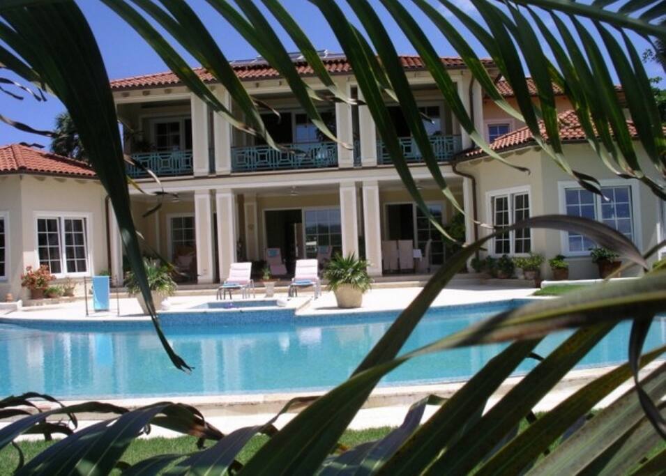 Pool in back yard