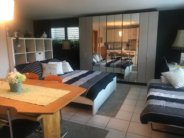 Renate's quiet studio in Alpine village