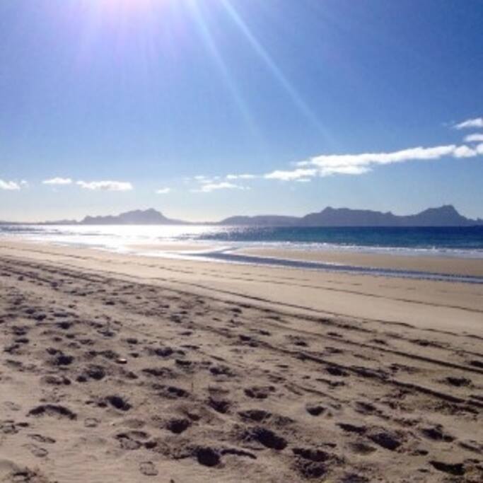 White sands of beautiful Uretiti within walking distance.