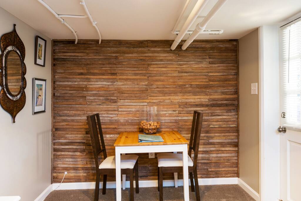 Table for eating or working in living area