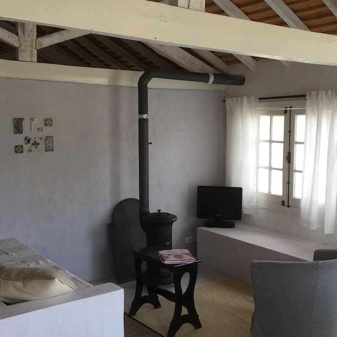 Livingroom with wooden stove (nov.-apr.)