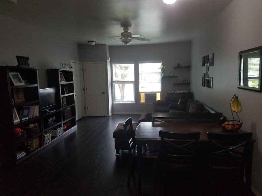 We have a new large sectional couch with recliners. Picture not updated.