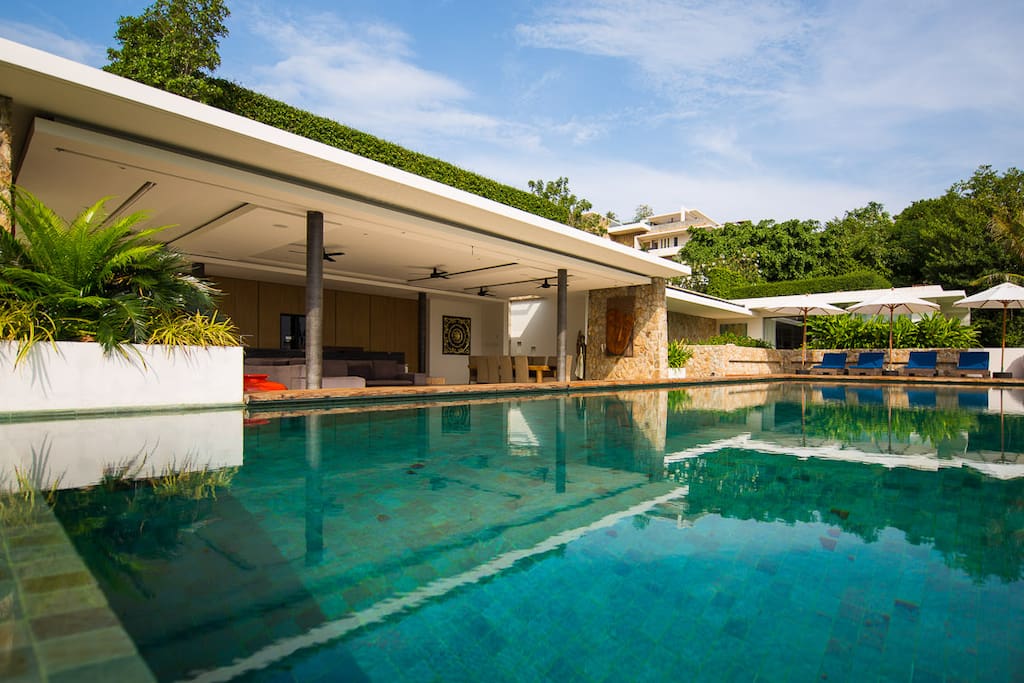 Infinity Edge Salt Water Pool with sun deck
