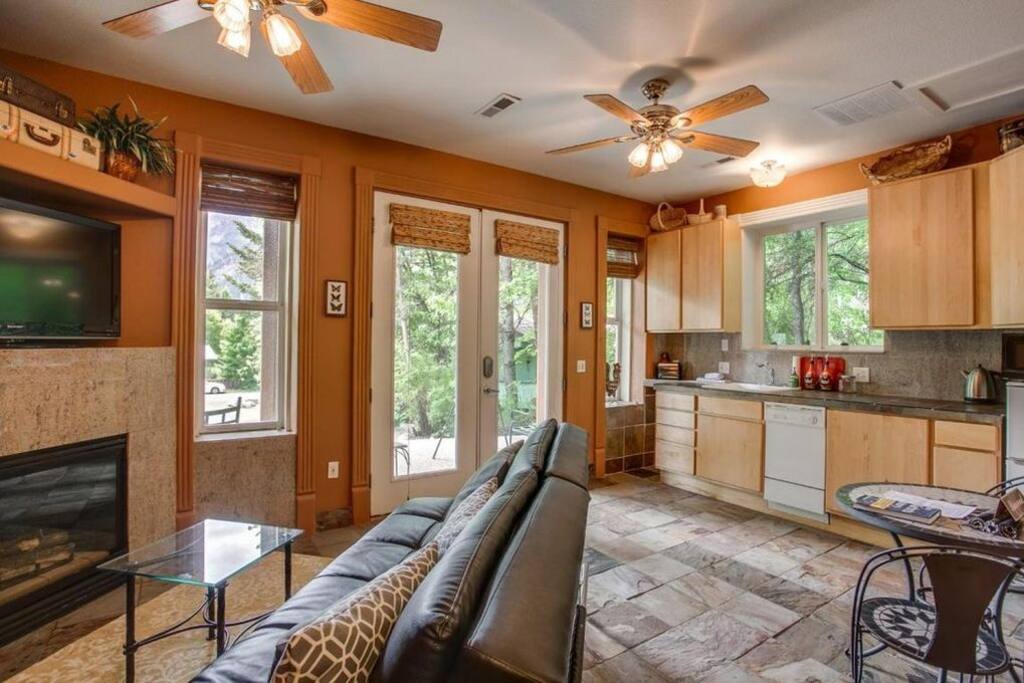 Beautiful view through windows and private entrance