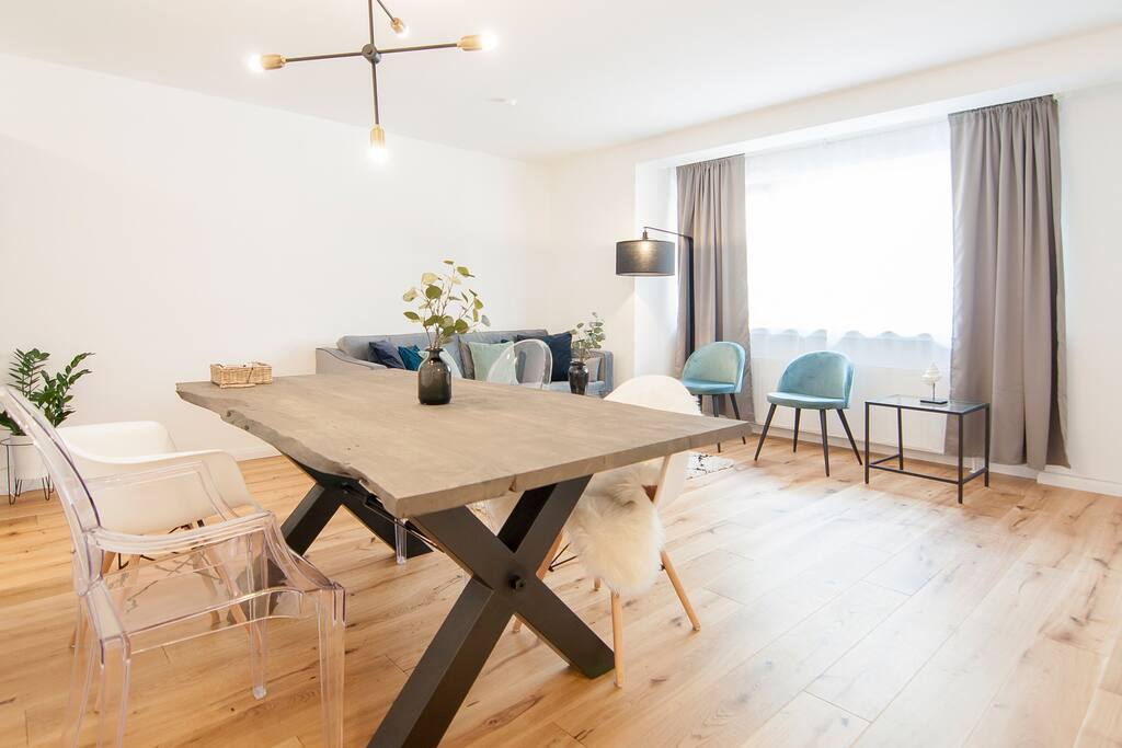 Living Room + Dining Area