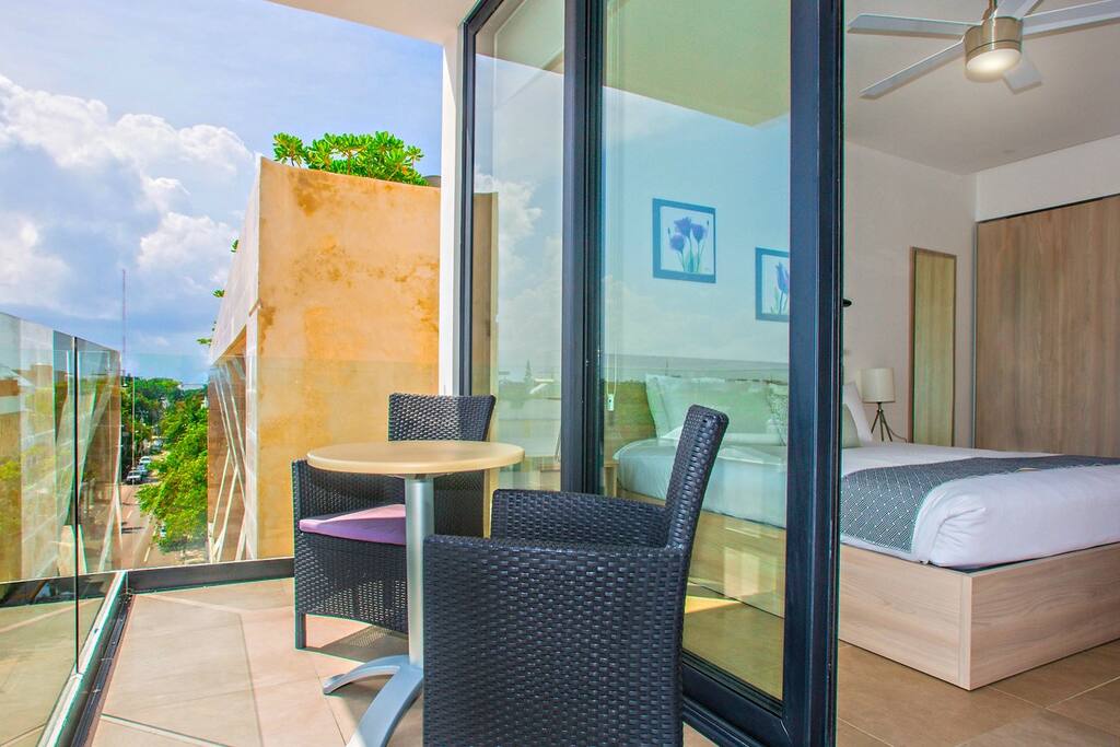 Terrace for two.