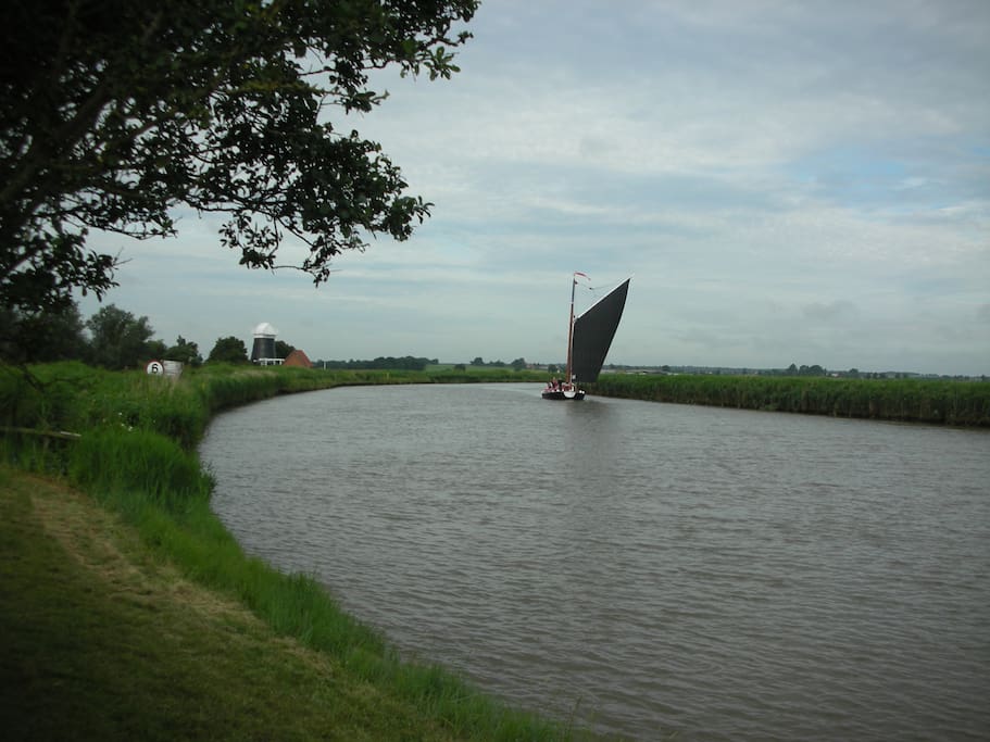 A wherry viewed from our staithe