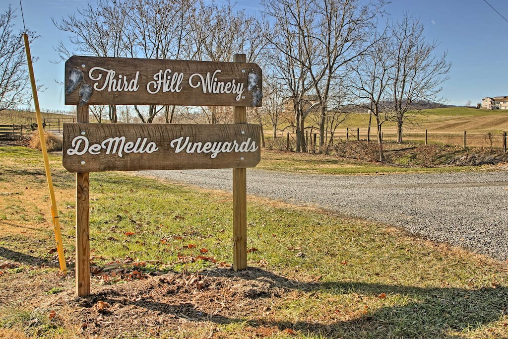 This beautiful home is located across the street from Third Hill Winery!