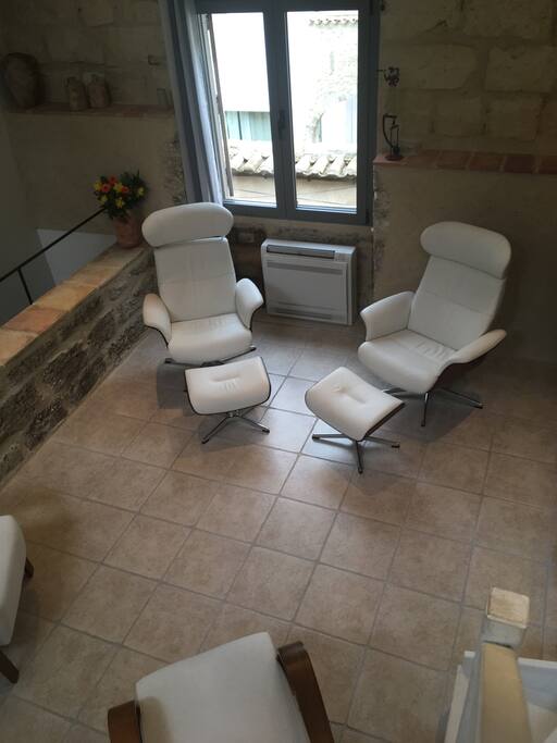 Wonderful leather recliners for after a hard day travelling