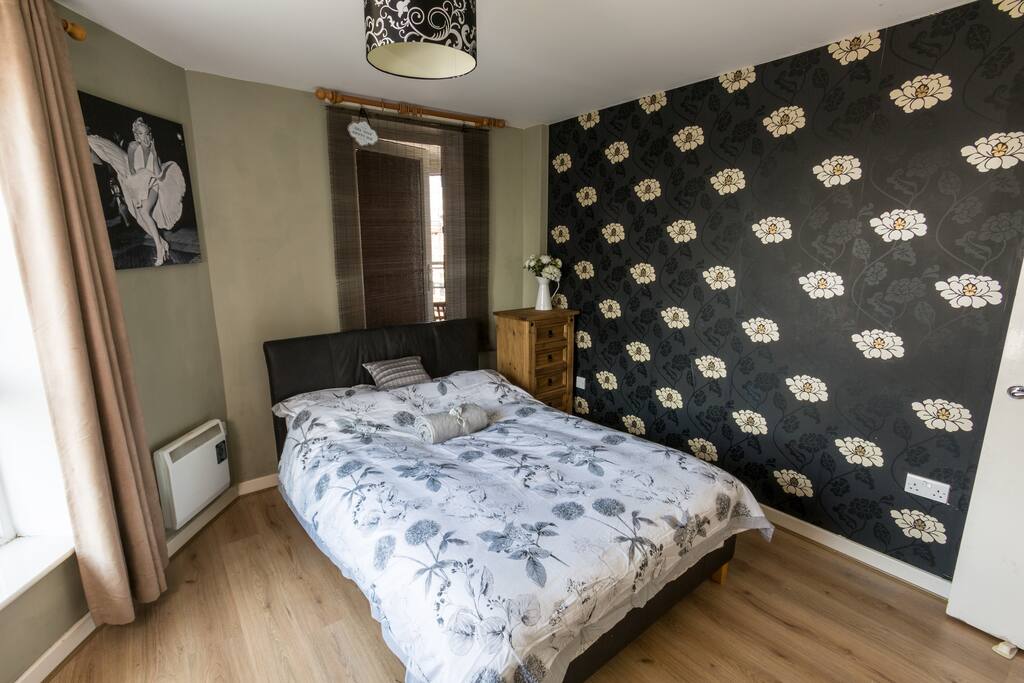 Master double bedroom, newly refurbished, with balcony access and great views of the town.