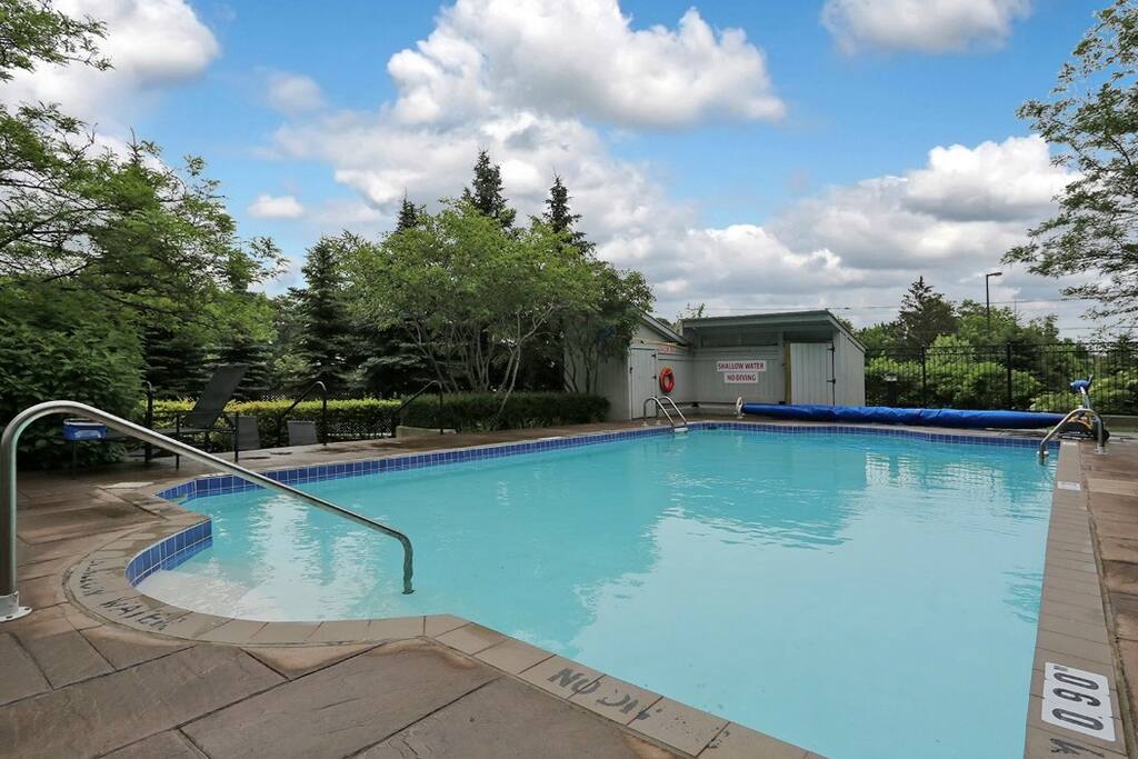 Outdoor swimming pool available in summer months
