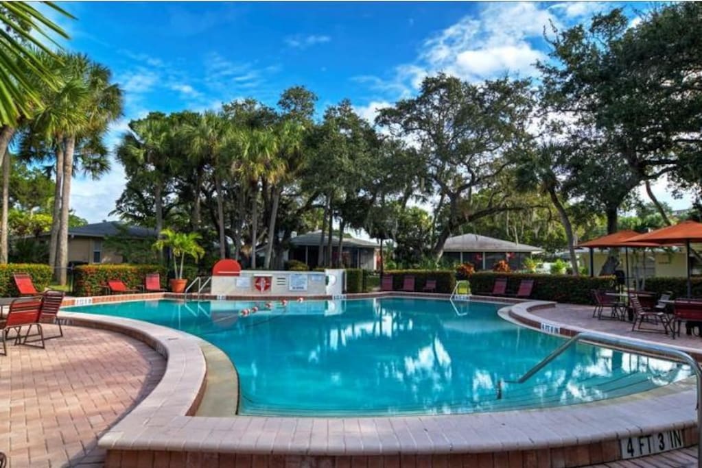 Float in the pool, gazing up at the blue sky! Bliss! - Stretch out poolside or jump right in for a quick game of Marco Polo with