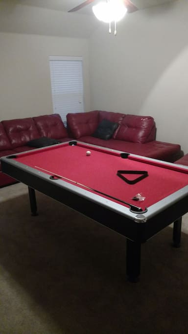 comfortable game room to relax and unwind.