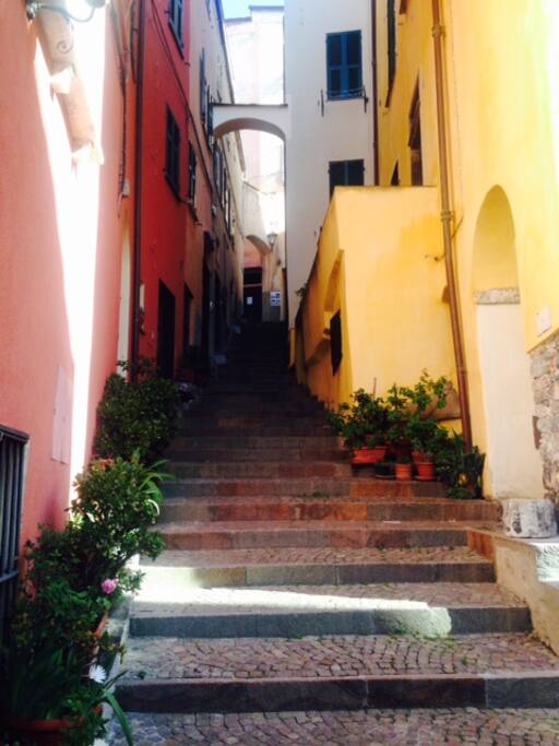 Starway leading to the apartment