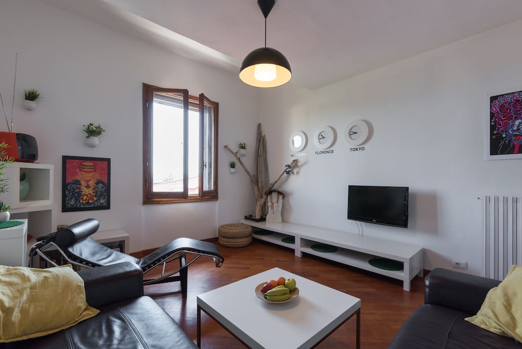 Living room with LCD TV