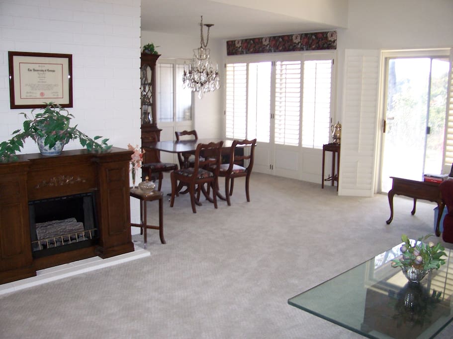 Looking into dining area