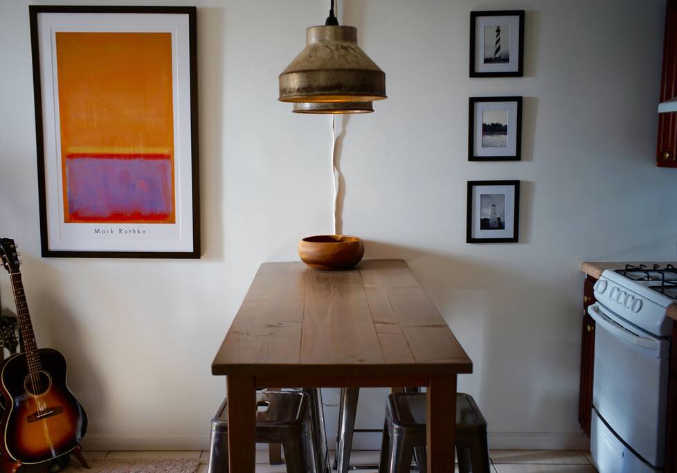 Kitchen table.