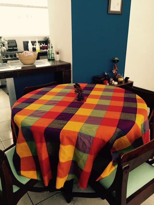 The dinning table is the heart of every home, ideal to plan your day ahead or try the local fruits from the market nearby!