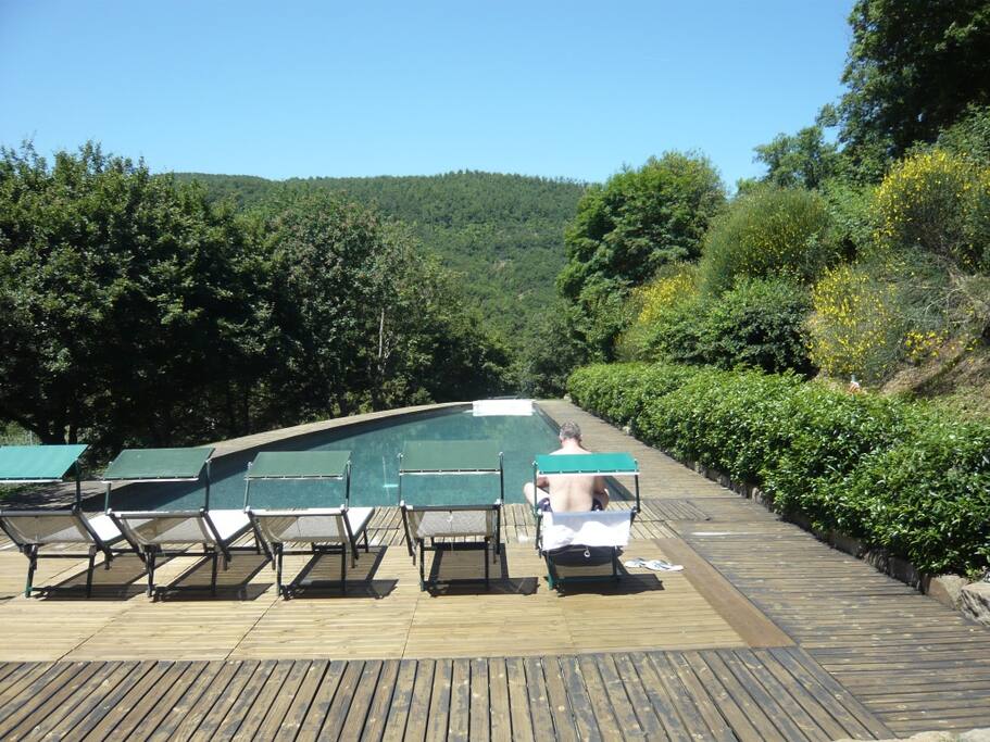 The pool is heated