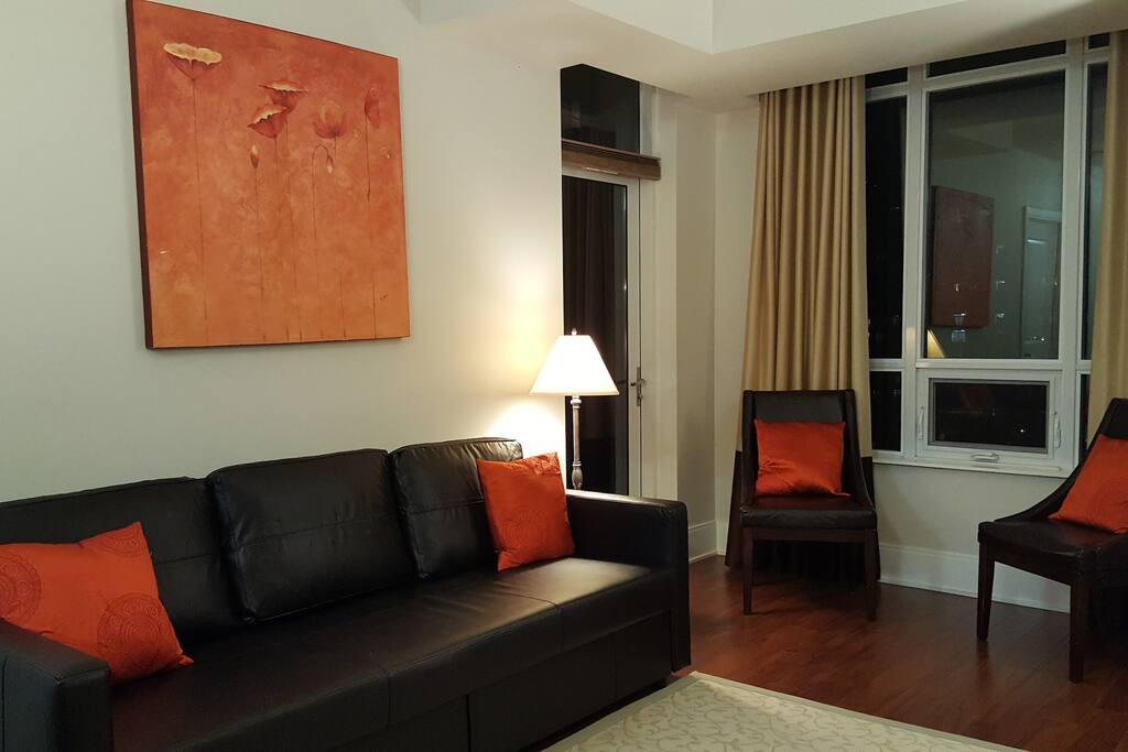 Living Room with Queen Sofa Bed