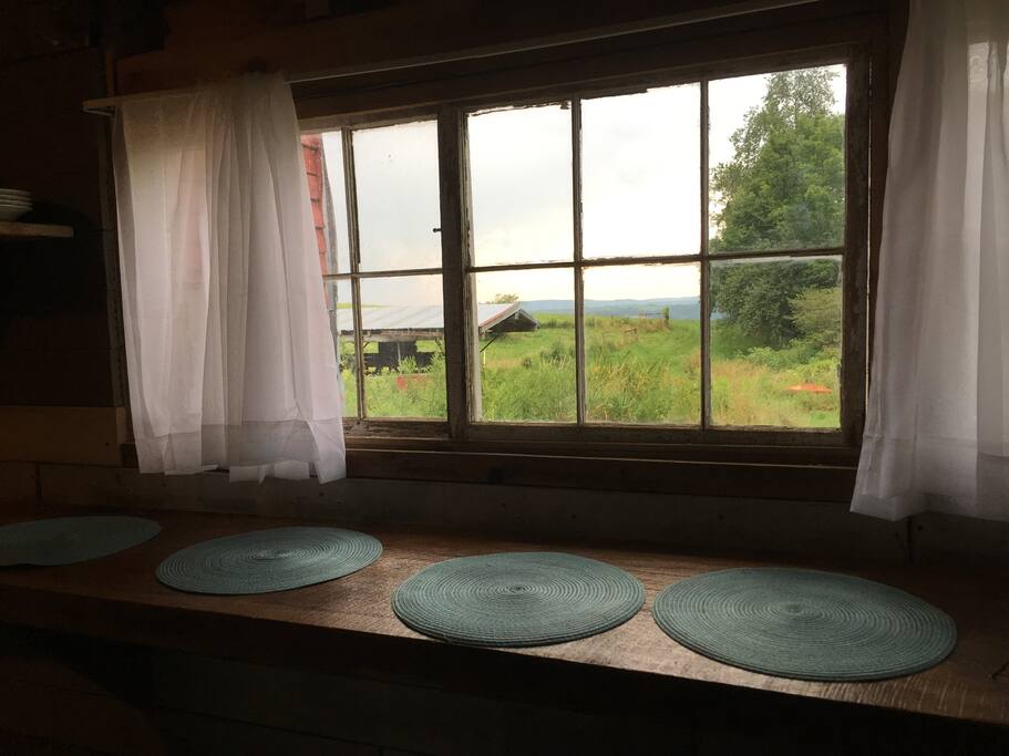 View of the valley, while eating at the dining bar.