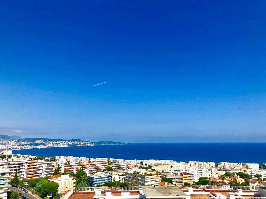 Vue de la terrasse de l’appartement