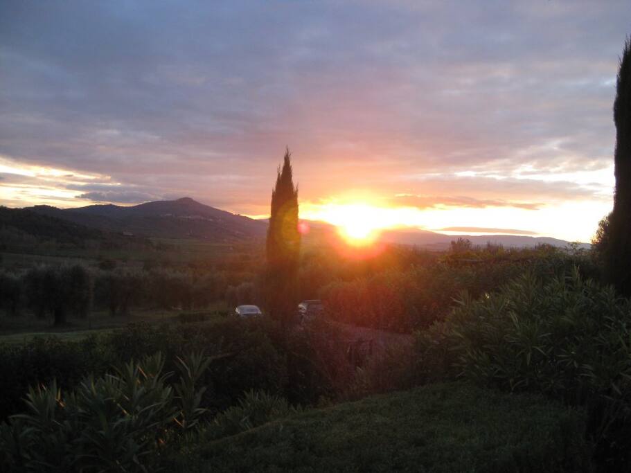Stunning views at sunset from patio