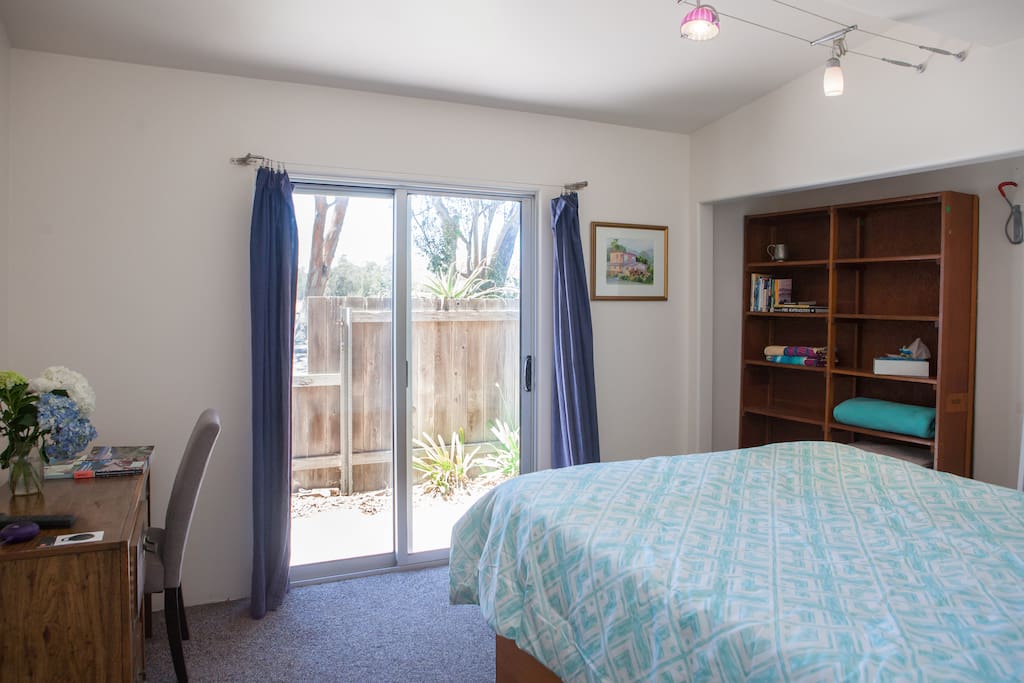 Spacious bright bedroom, gets evening sun.