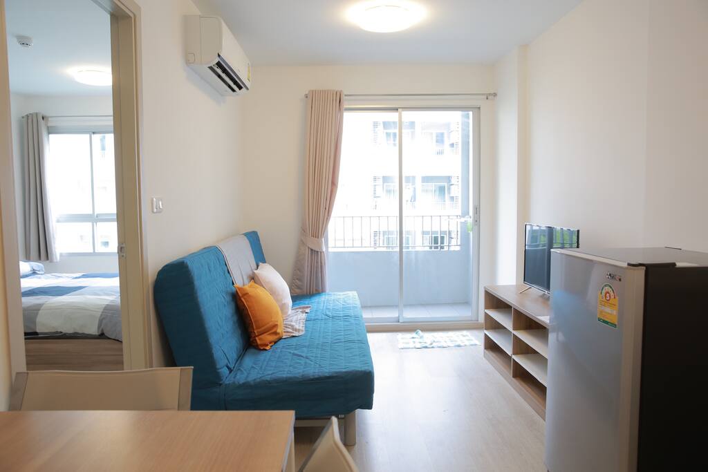 Living room with sofa bed (can be fold to become bed for 2)