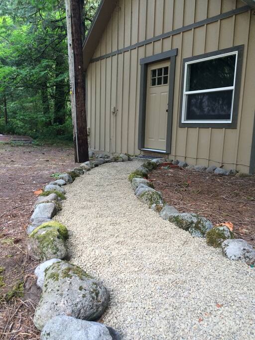 Rock lined Entrance