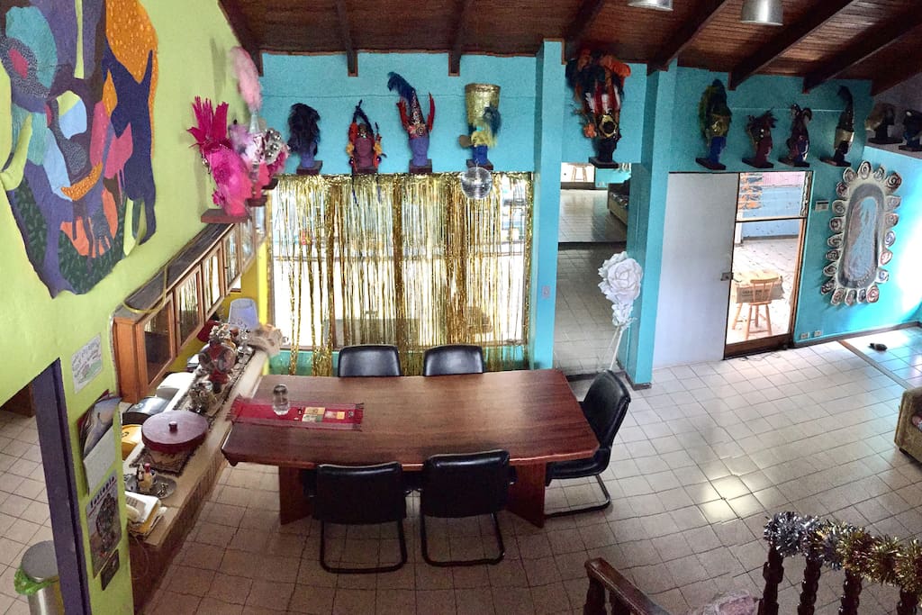 Top view of the main room of the house.