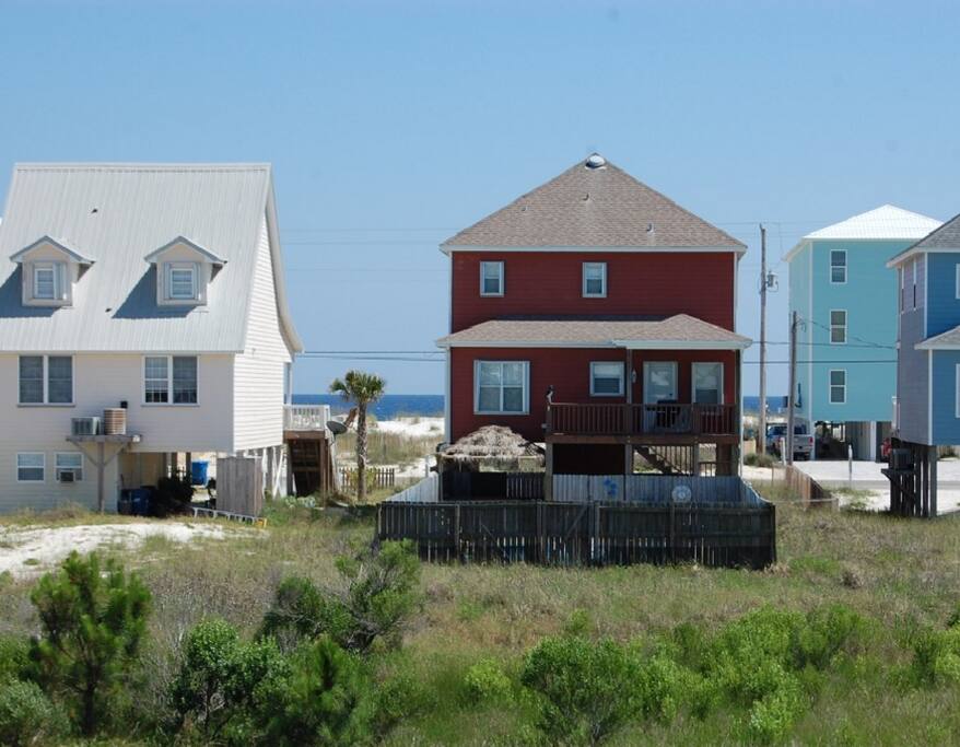 view off back balcony of house towards Ocean