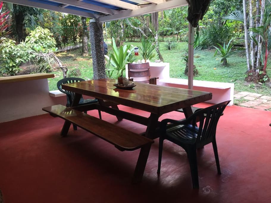 Outside dining area + BBQ