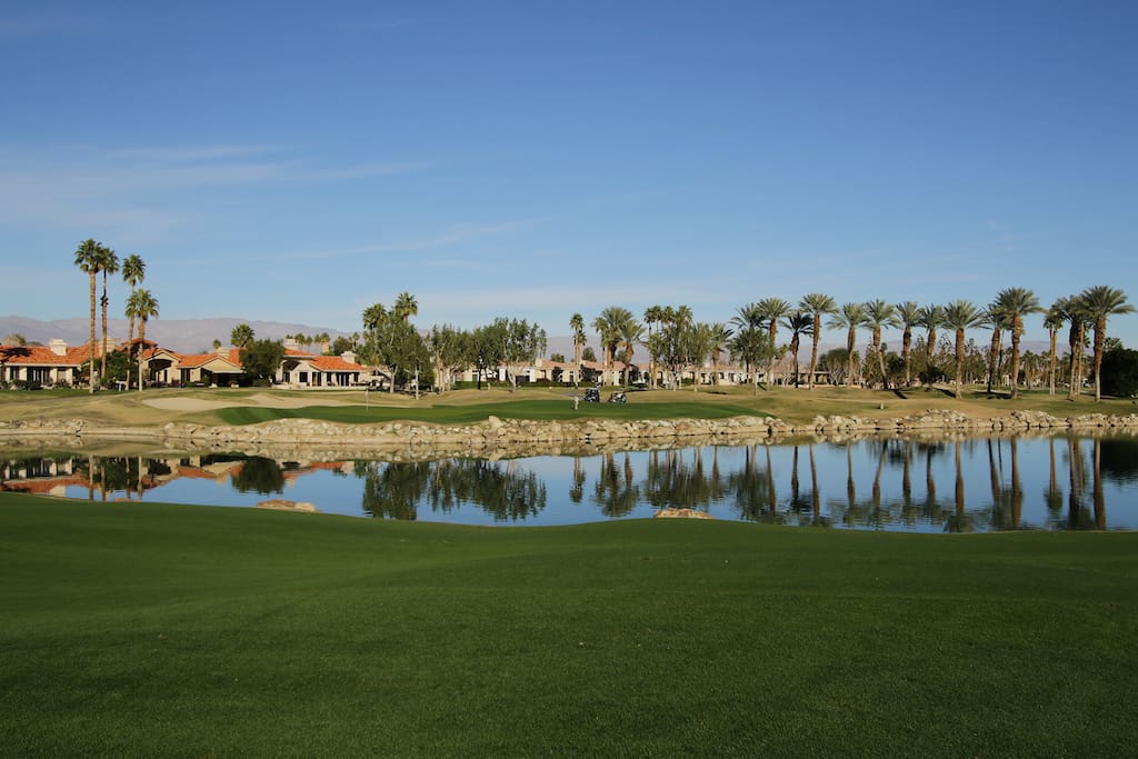 Lake and golf course view from the patio