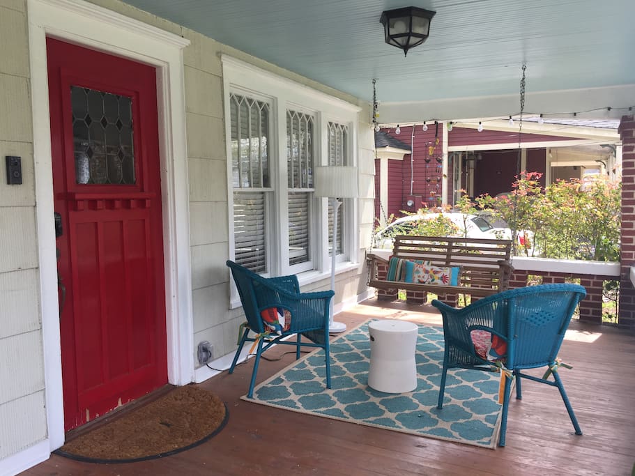 Excellent porch for sweet tea with friends