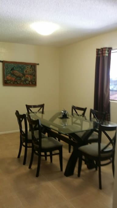 Dining Room can accommodate eight