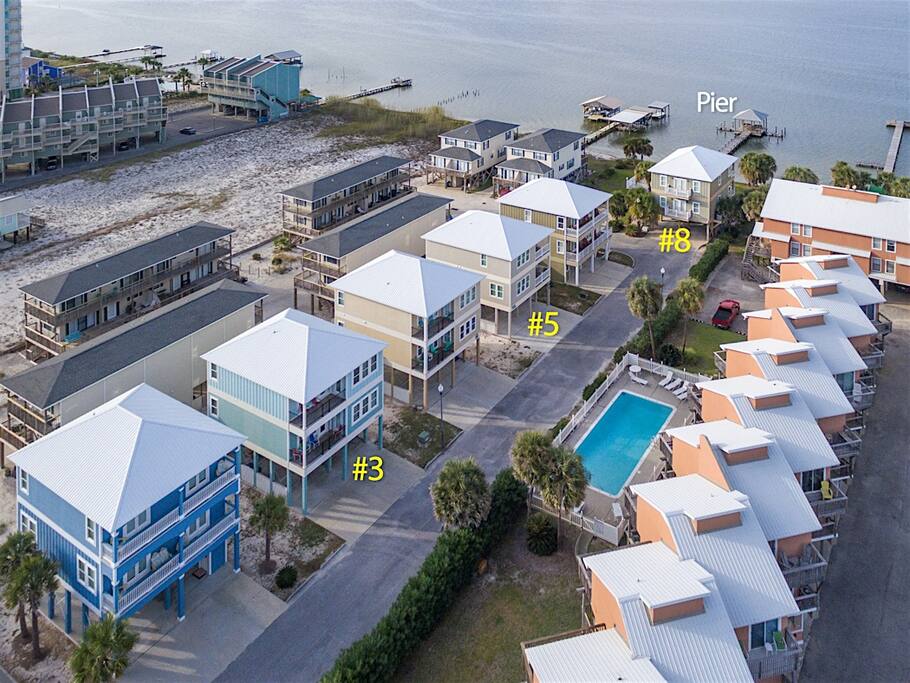 Daniel's Beach is the fifth house on the left