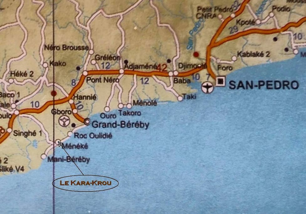 Nous sommes à 9km de Grand Béréby.