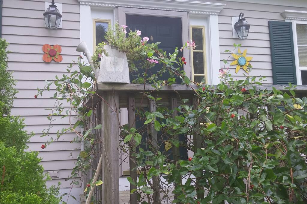 The front entrance to the house