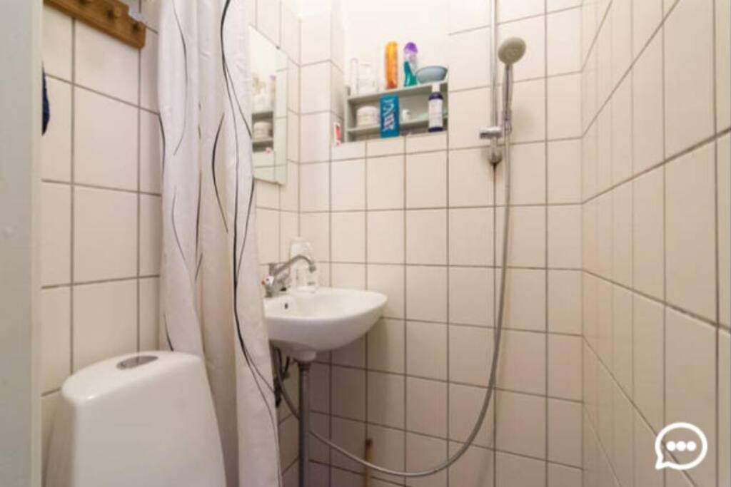 Shared toilet and showerroom.