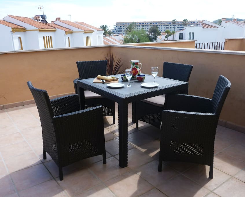Terrace dining area.