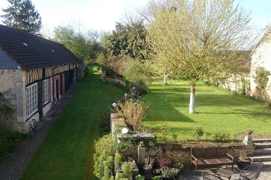 Vue du jardin depuis les chambres du 1er étage