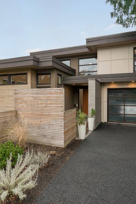 Low slung and sleek from the street.