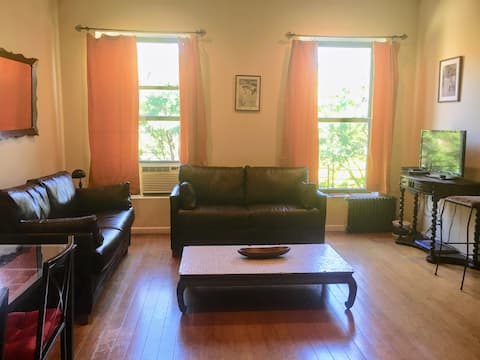 Top performing Airbnb: Beautiful 2-BDRM Brownstone Apartment in Harlem (North)